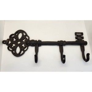 Cast Iron Key Holder with 3 Hooks